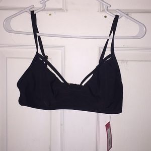 NWT black bikini top